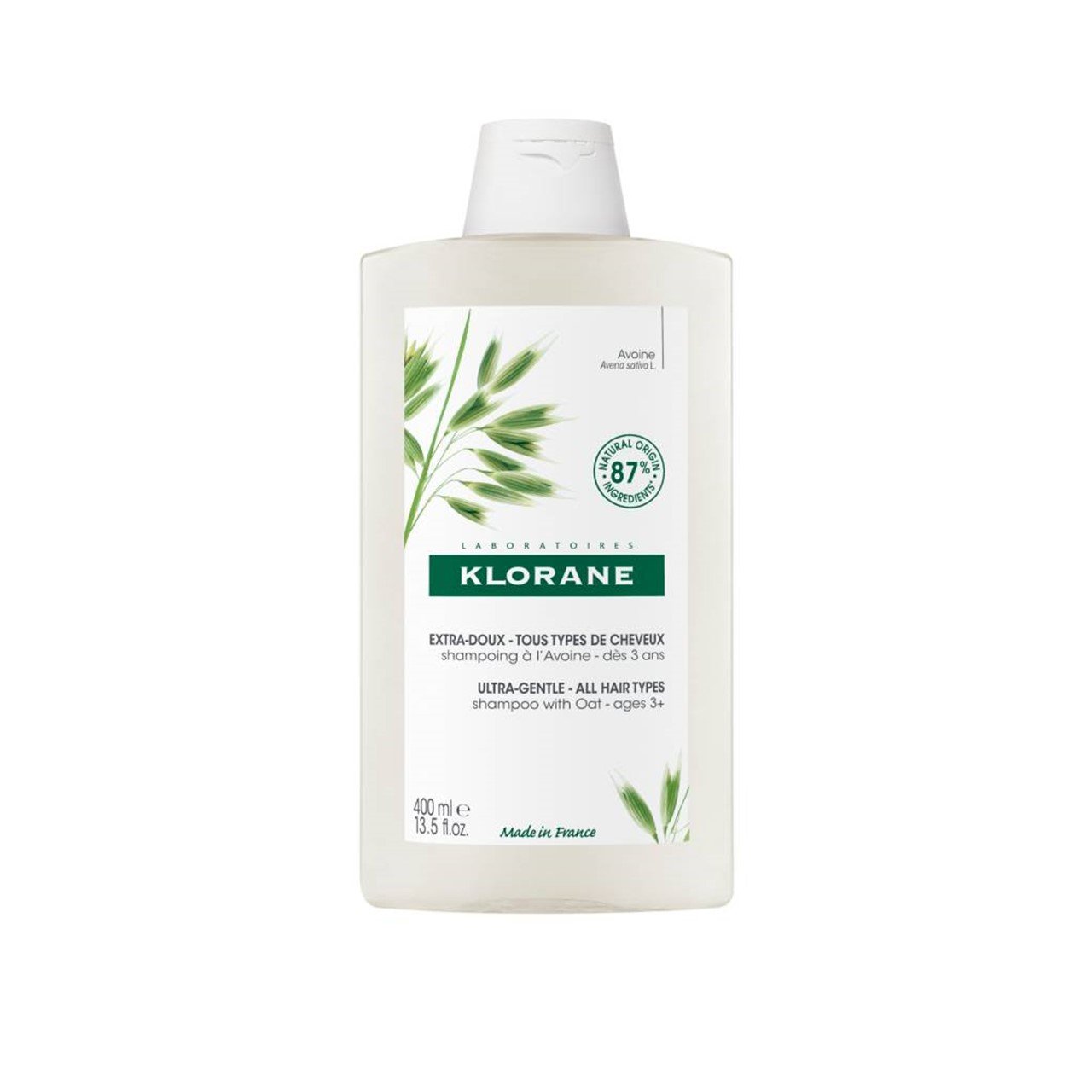 Klorane Ultra-Gentle Shampoo with Oat Milk 400 ml (13.53 fl oz)
