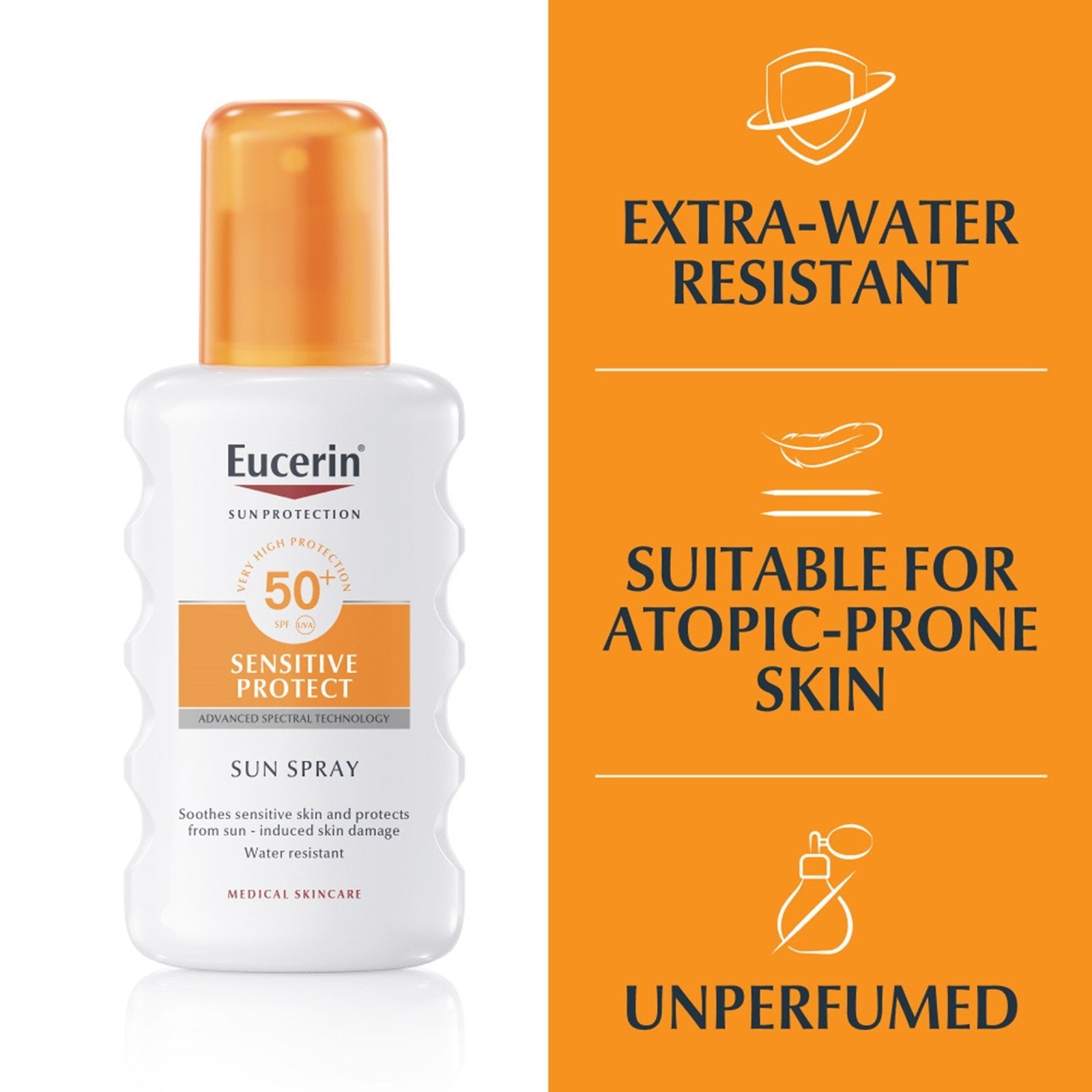Eucerin Sun Sensitive Protect Sun Spray SPF50+ 200 ml (6.76 fl oz)