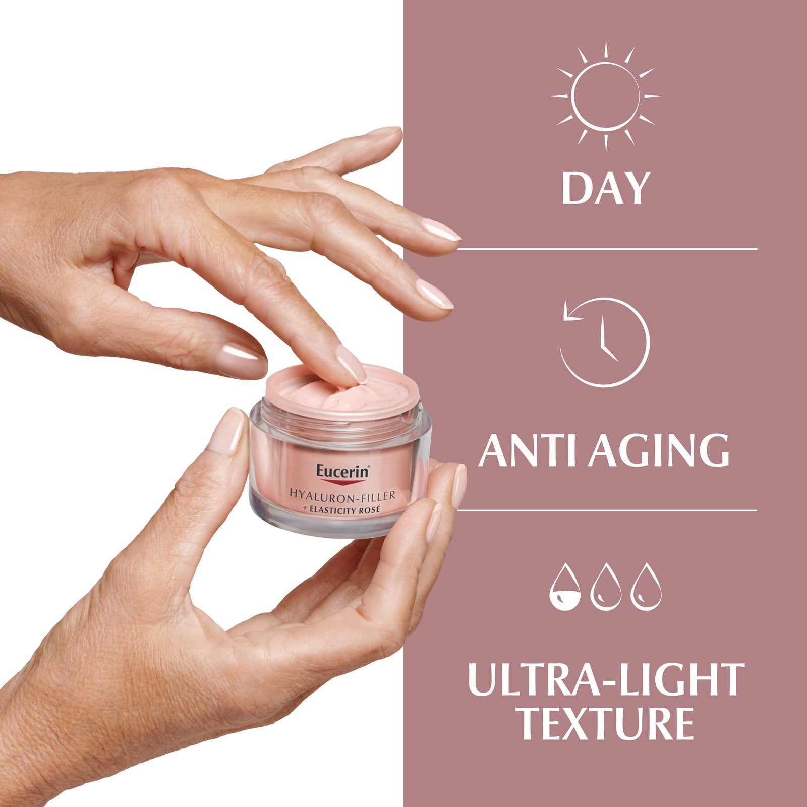 Eucerin Hyaluron-Filler + Elasticity Day Cream Rosé SPF30 50 ml (1.69 fl oz)